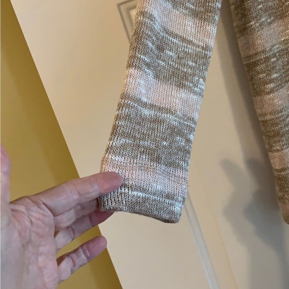 Ruby Rd Size Medium Tan And Blush Cowl Neck Sweat… - image 5